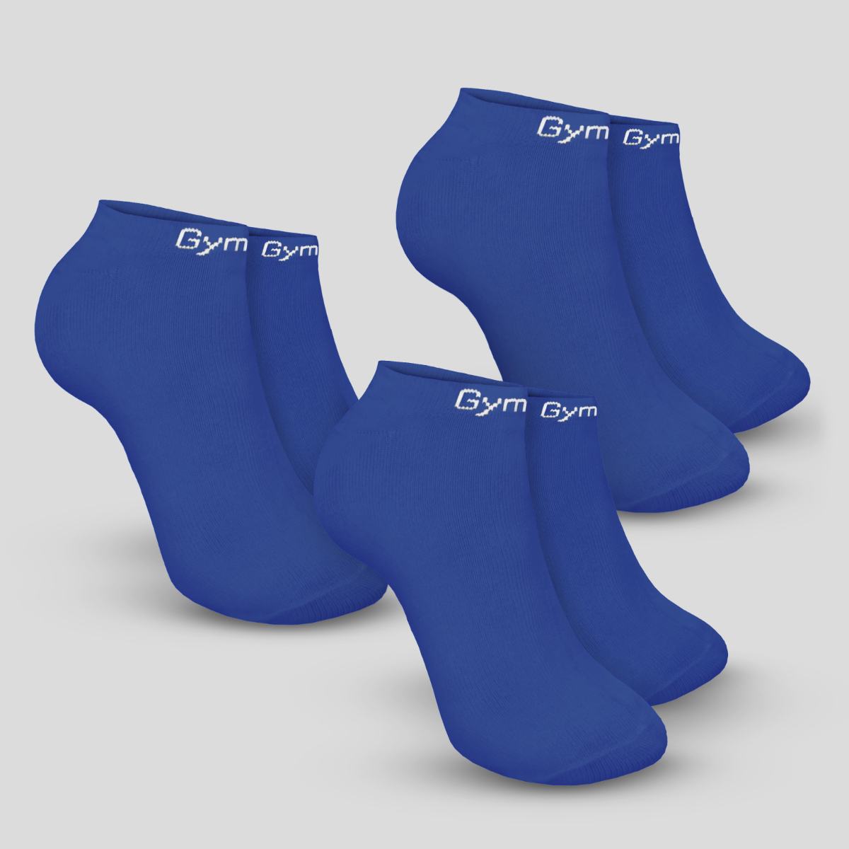 Chaussettes basses, lot de 3, couleur bleu - GymBeam.