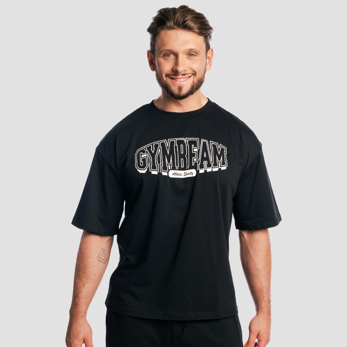 T-shirt Athletic Society Boxy Noir - GymBeam
