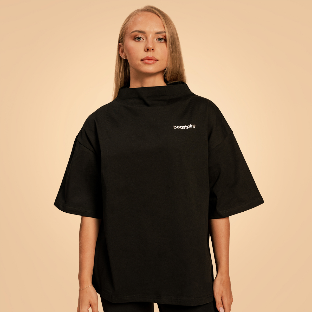 T-shirt ample "Women's Bliss" – Noir – BeastPink.