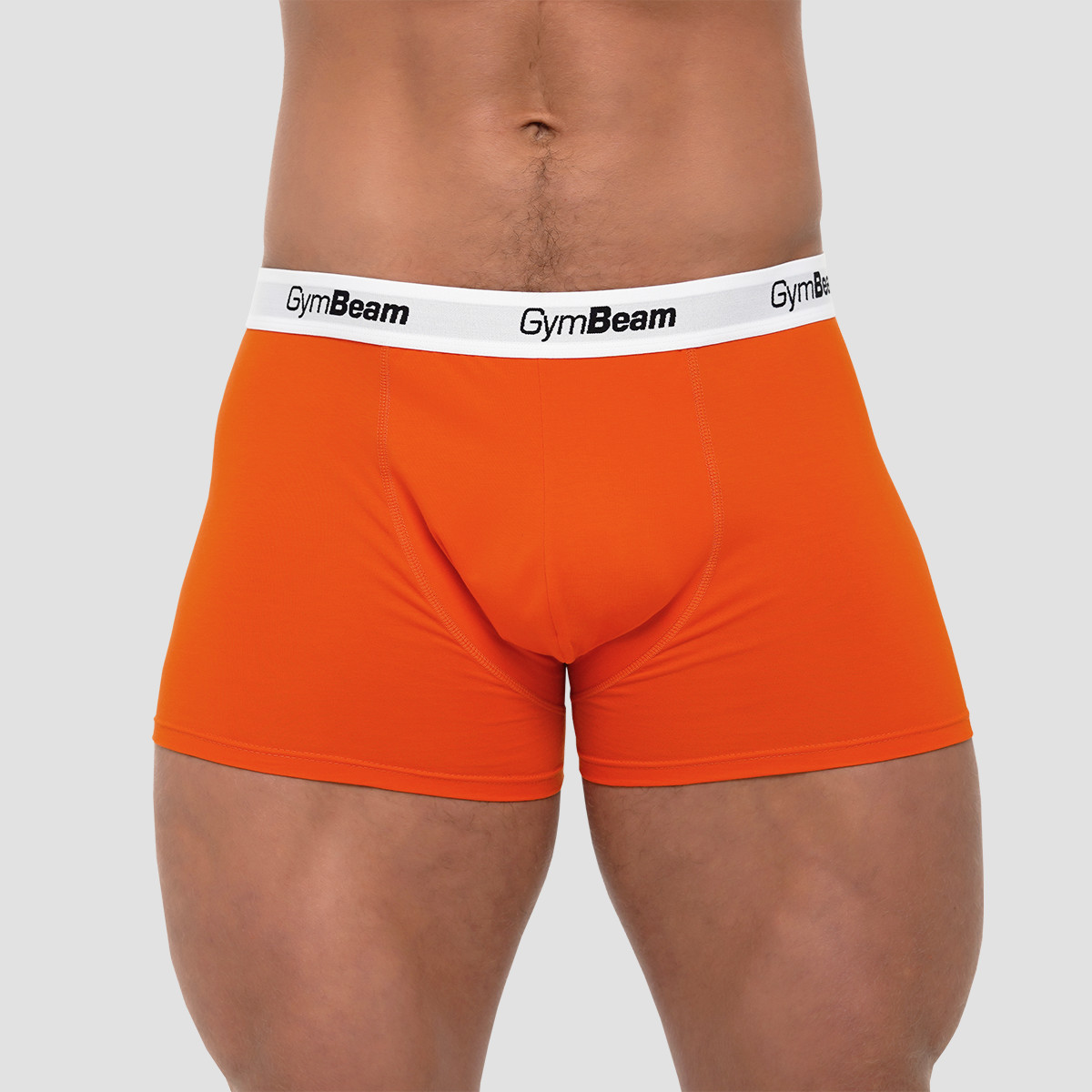 Boxers Homme, Essentiels, 3 pièces, Orange - GymBeam.