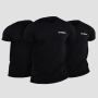 Men‘s Basic T-Shirt 3Pack Black - GymBeam XXXL - 3pack