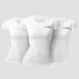 Women‘s Basic T-Shirt 3pack White - GymBeam XXL - 3pack