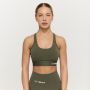 Combat Sports Bra Olive Grey - GymBeam M