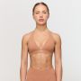 Fierce Halter Sports Bra Caramel - GymBeam XL
