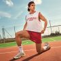 Varsity Shorts Red - GymBeam XXL