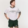 Oversized Varsity T-Shirt White - GymBeam XXXL
