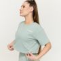 Women‘s Limitless Cropped T-shirt Eucalypt - GymBeam XL