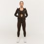 Women‘s Limitless Zip Up Hoodie Espresso - GymBeam XL