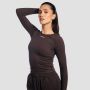 Women‘s Aura Long Sleeve T-Shirt Tee Brown - GymBeam XXL
