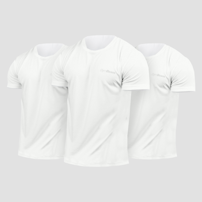 Men‘s TRN T-Shirt 3Pack White - GymBeam XXXL - 3pack