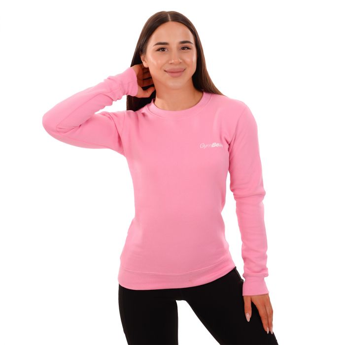 Women‘s Jumper Basic Baby Pink - GymBeam XXL