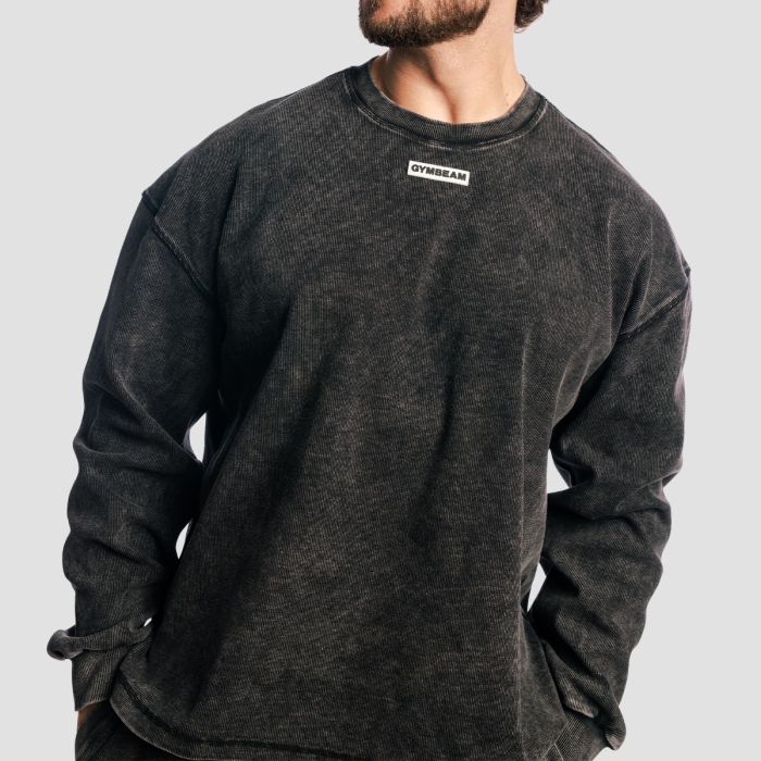 Aura Jumper Washed Black - GymBeam XXL