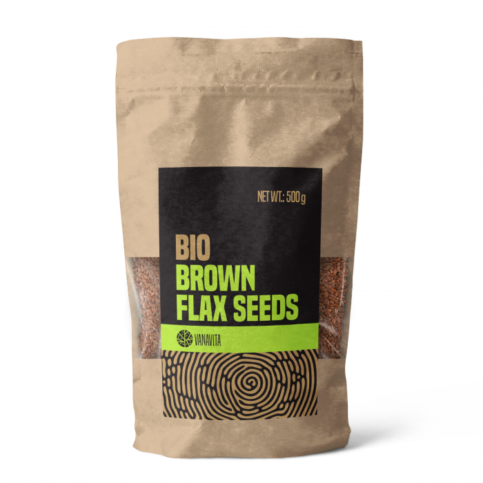 Bio brown flax seeds - VanaVita 500 g