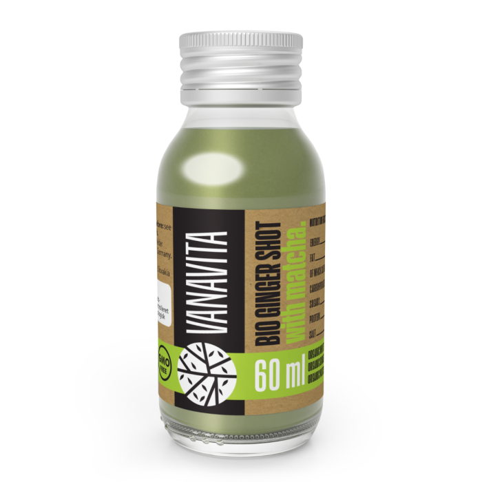 BIO Ginger shot with matcha - VanaVita 60 ml