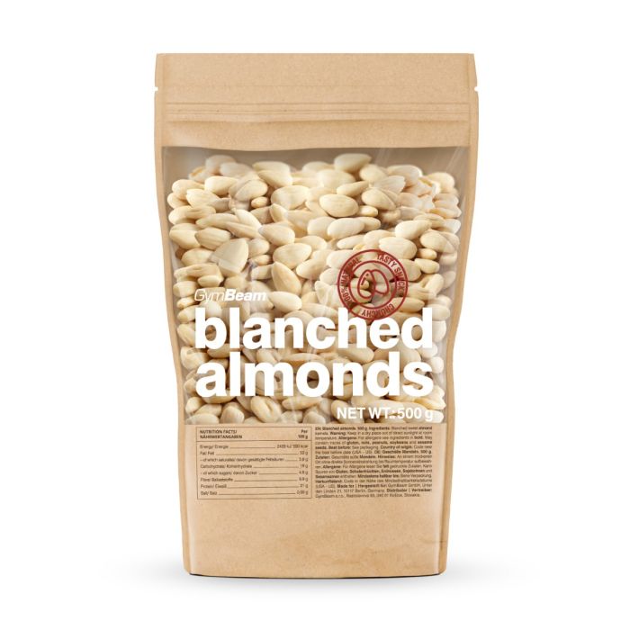 Blanched almonds - GymBeam 500 g