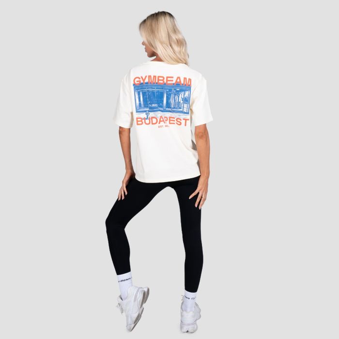 Budapest T-shirt Cream - GymBeam XXL