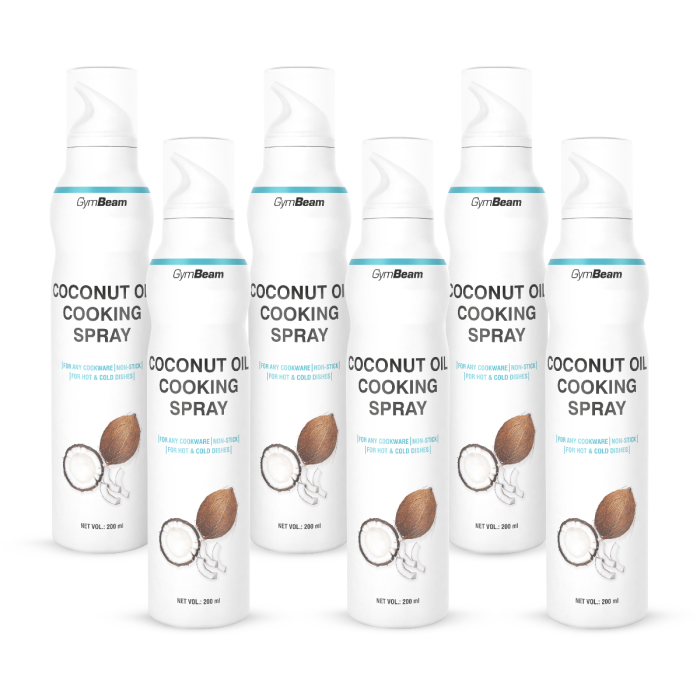 Coconut Cooking Spray - GymBeam 6 x 200 ml