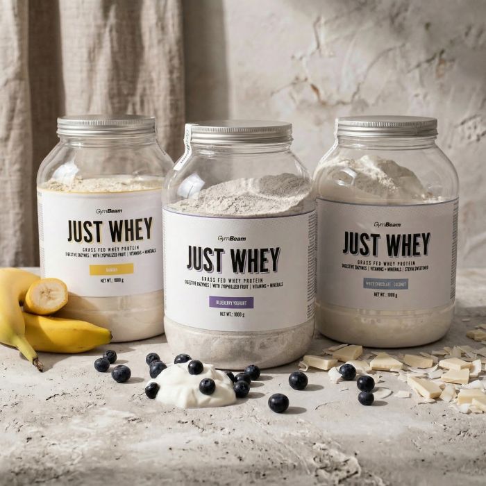 Protein Just Whey - GymBeam 2000 g - blueberry  yoghurt - 00