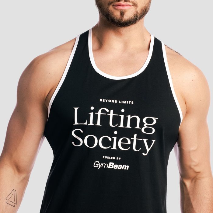 Lifting Society Stringer Black - GymBeam XXL