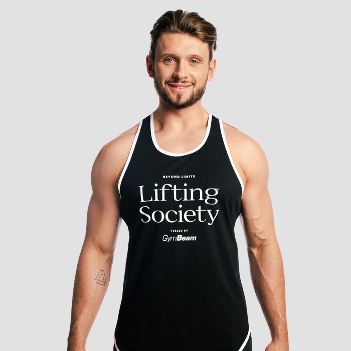 Lifting Society Stringer Black - GymBeam XXL