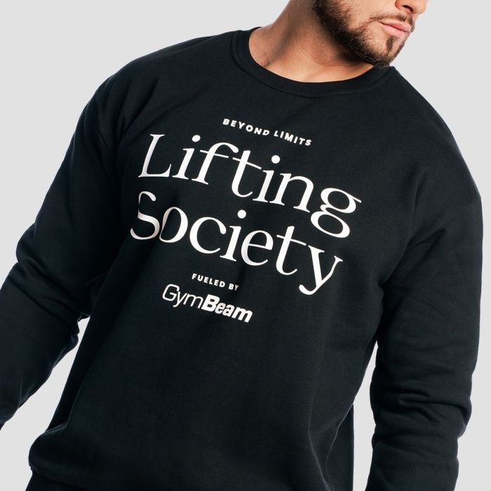 Lifting Society Sweatshirt Black - GymBeam XXL