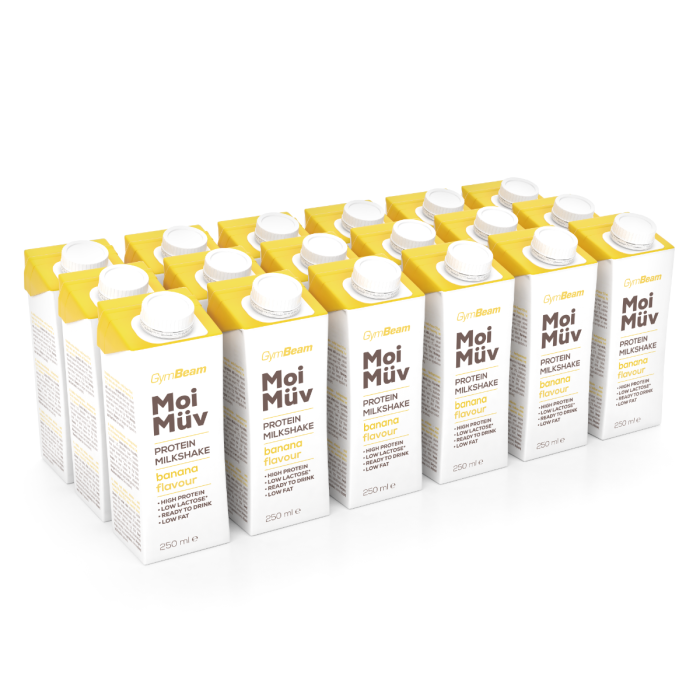 MoiMüv Protein Milkshake - GymBeam 18 x 250 ml - banana