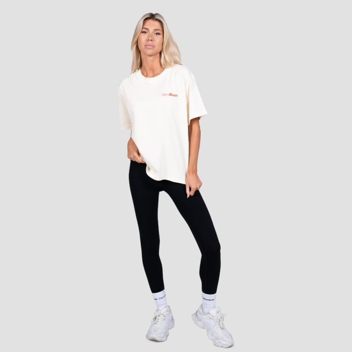 Prague T-shirt Cream - GymBeam XXL