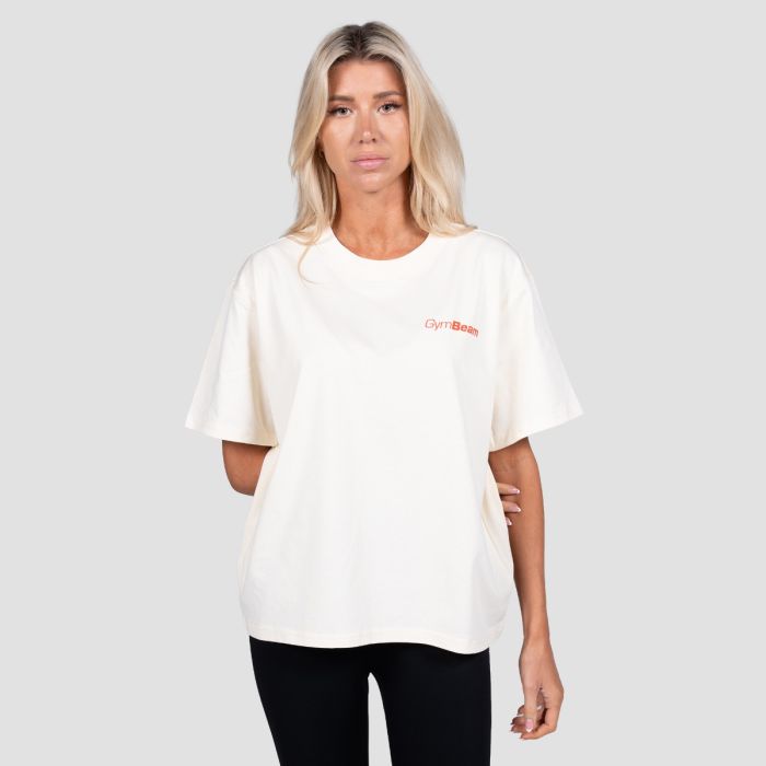 Prague T-shirt Cream - GymBeam XXL