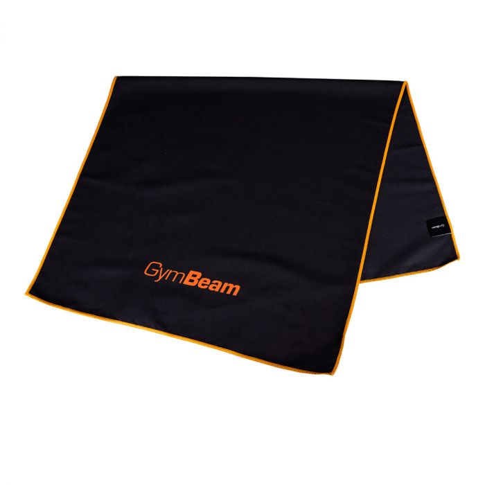 Quick drying sports towel Black/Orange - GymBeam single_variant