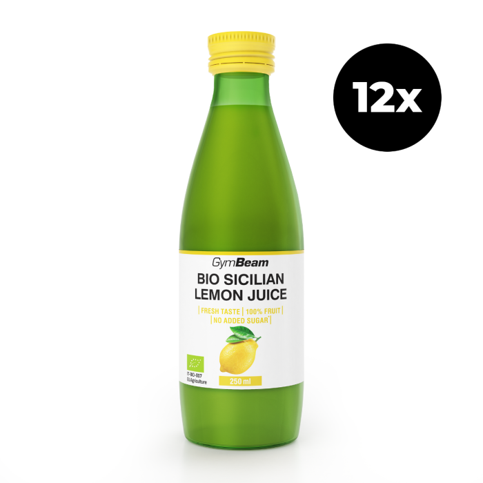 BIO Sicilian lemon juice - GymBeam 12 x 250 ml