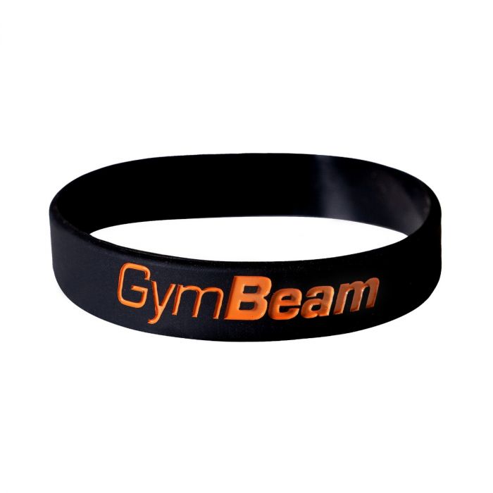 Silicone wristband GB Black Orange - GymBeam single_variant
