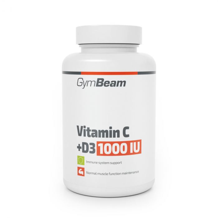 Vitamin C + D3 1000 IU - GymBeam 90 caps