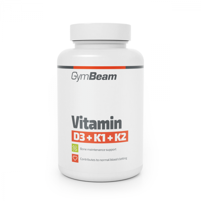 Vitamín D3+K1+K2 - GymBeam 120 caps