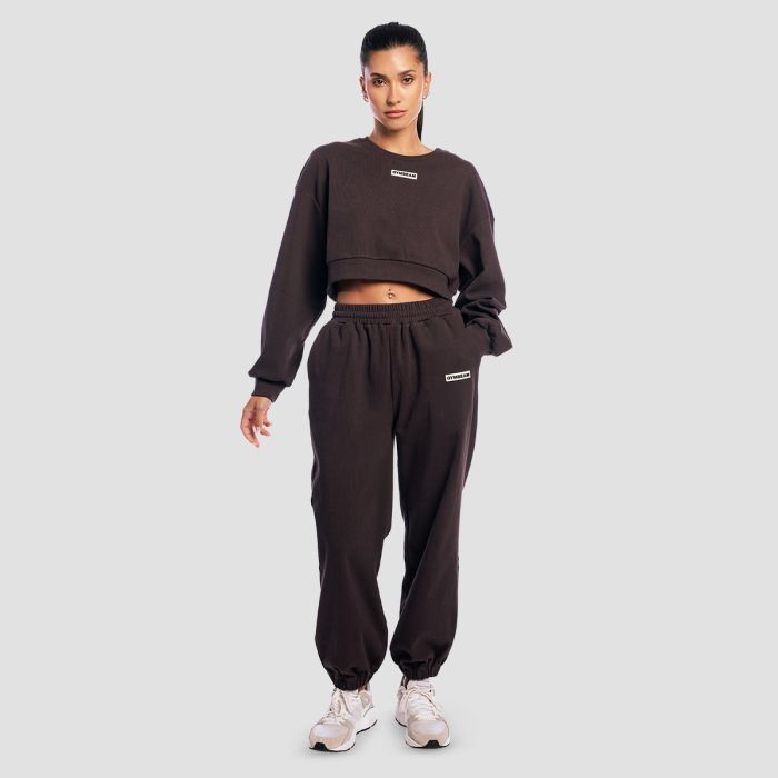 Women‘s Aura Joggers Tee Brown - GymBeam XXL