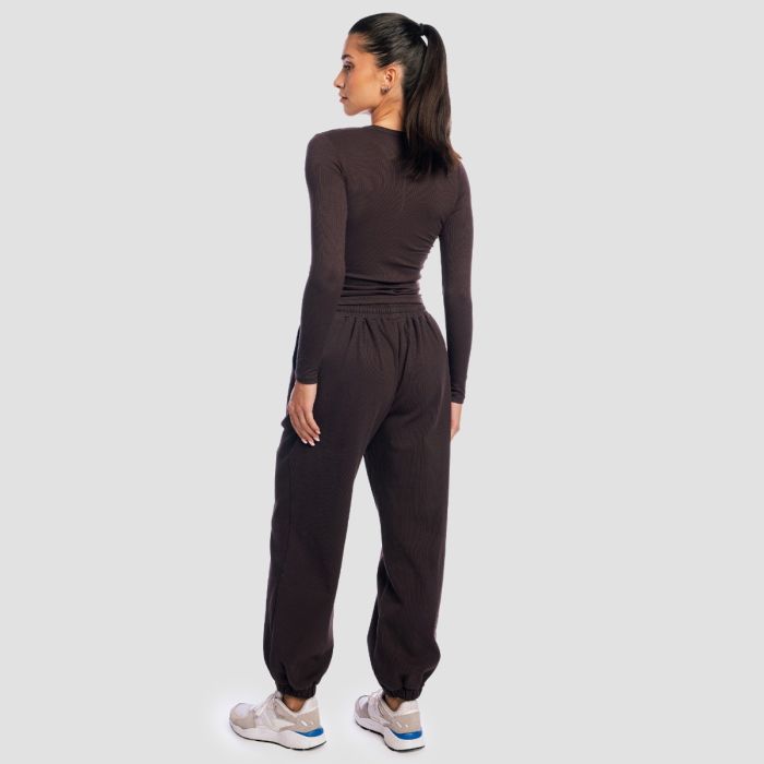 Women‘s Aura Long Sleeve T-Shirt Tee Brown - GymBeam XXL