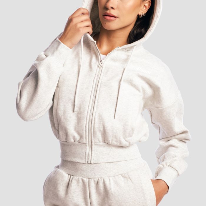 Women‘s Base Zip Up Hoodie Cloud - GymBeam XL