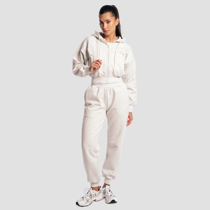 Women‘s Base Zip Up Hoodie Cloud - GymBeam XL