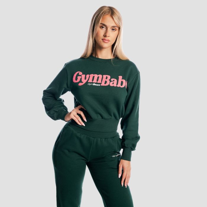 Women‘s GymBabe Jumper Forest - GymBeam XL