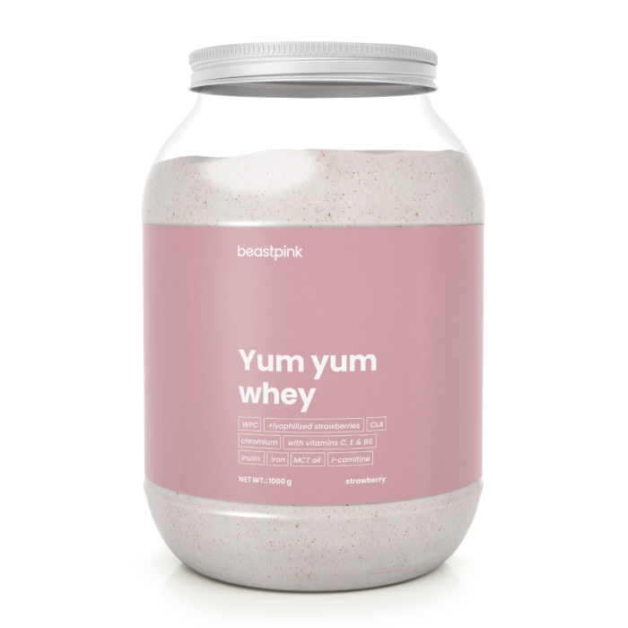 Yum Yum Whey Protein 1000 g - BeastPink 1000 g - strawberry splash