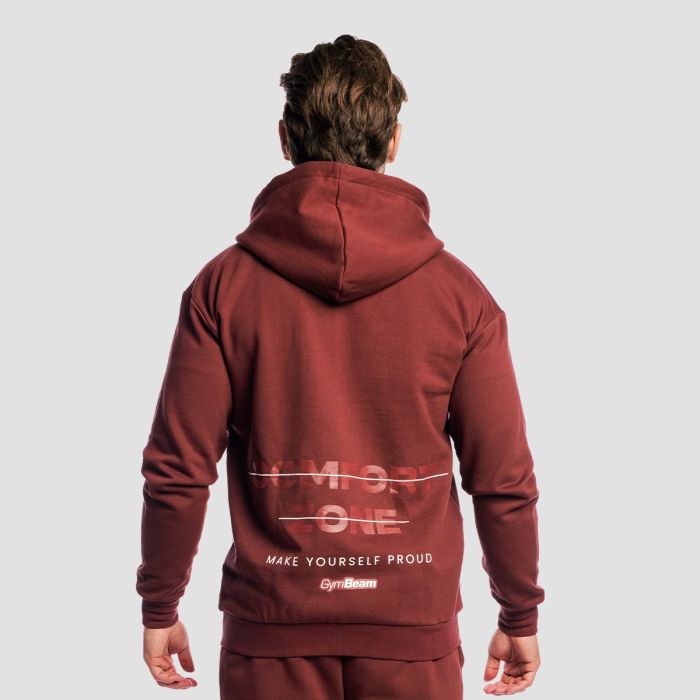 Zone Zip Up Hoodie Cherrywood - GymBeam XXL