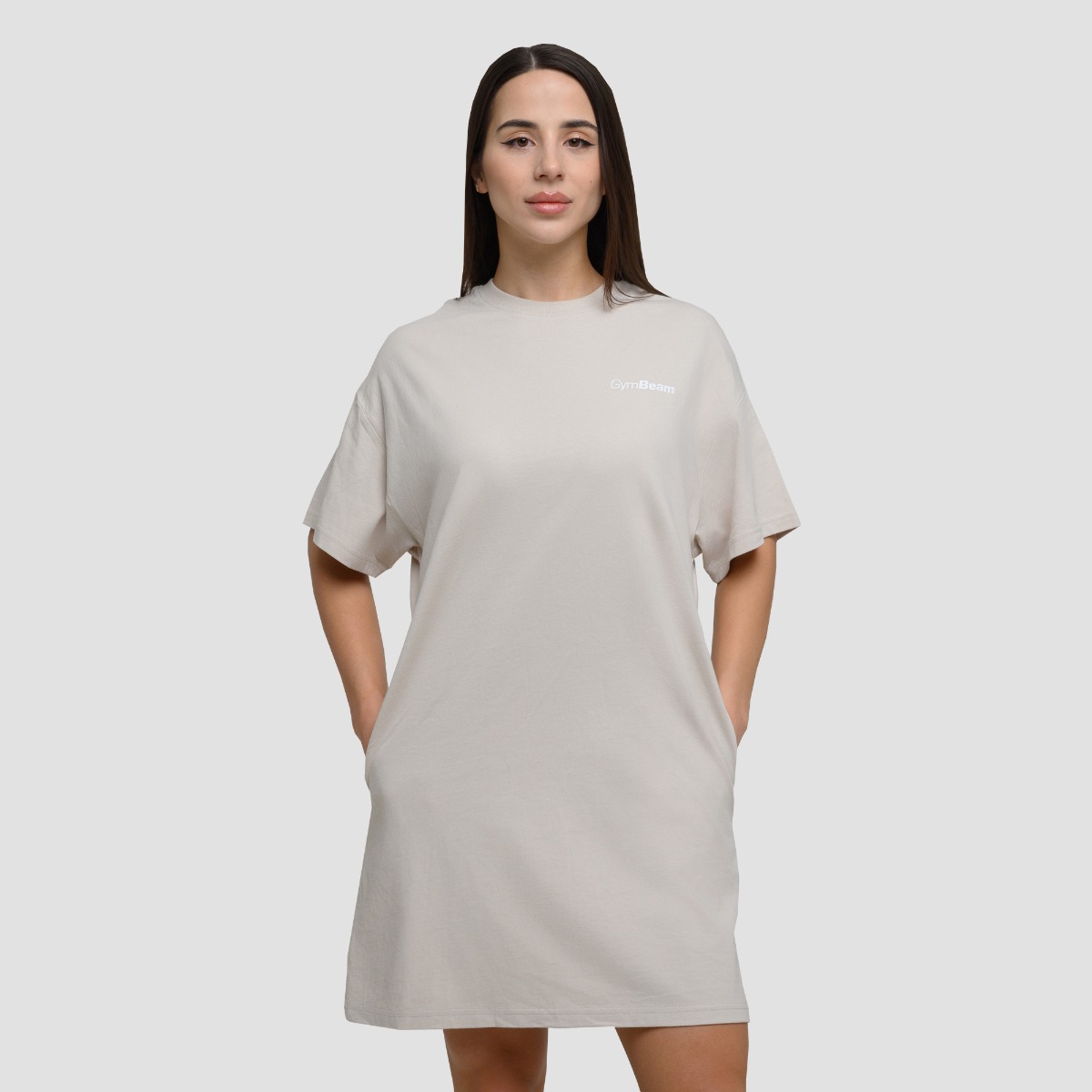 Robe T-shirt Agile Femme – Couleur Sable – GymBeam.