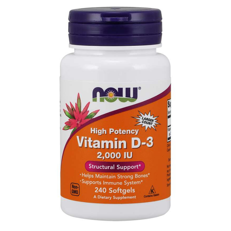 Vitamine D3 2000 UI - NOW Foods.
