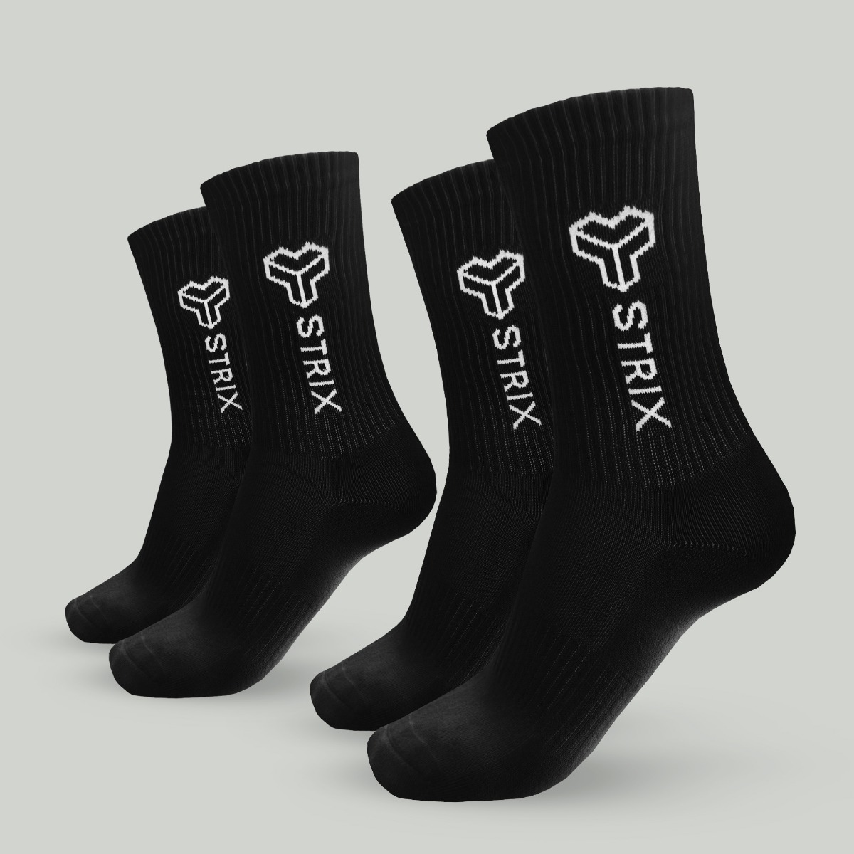 Chaussettes Essential 2 paquets, couleur noire - STRIX.