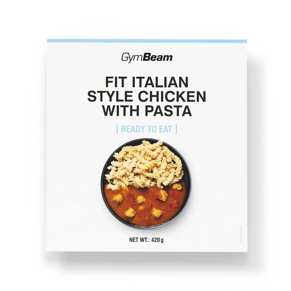 FIT Plat Prêt à Manger Poulet à l'Italienne avec des Pâtes - GymBeam.