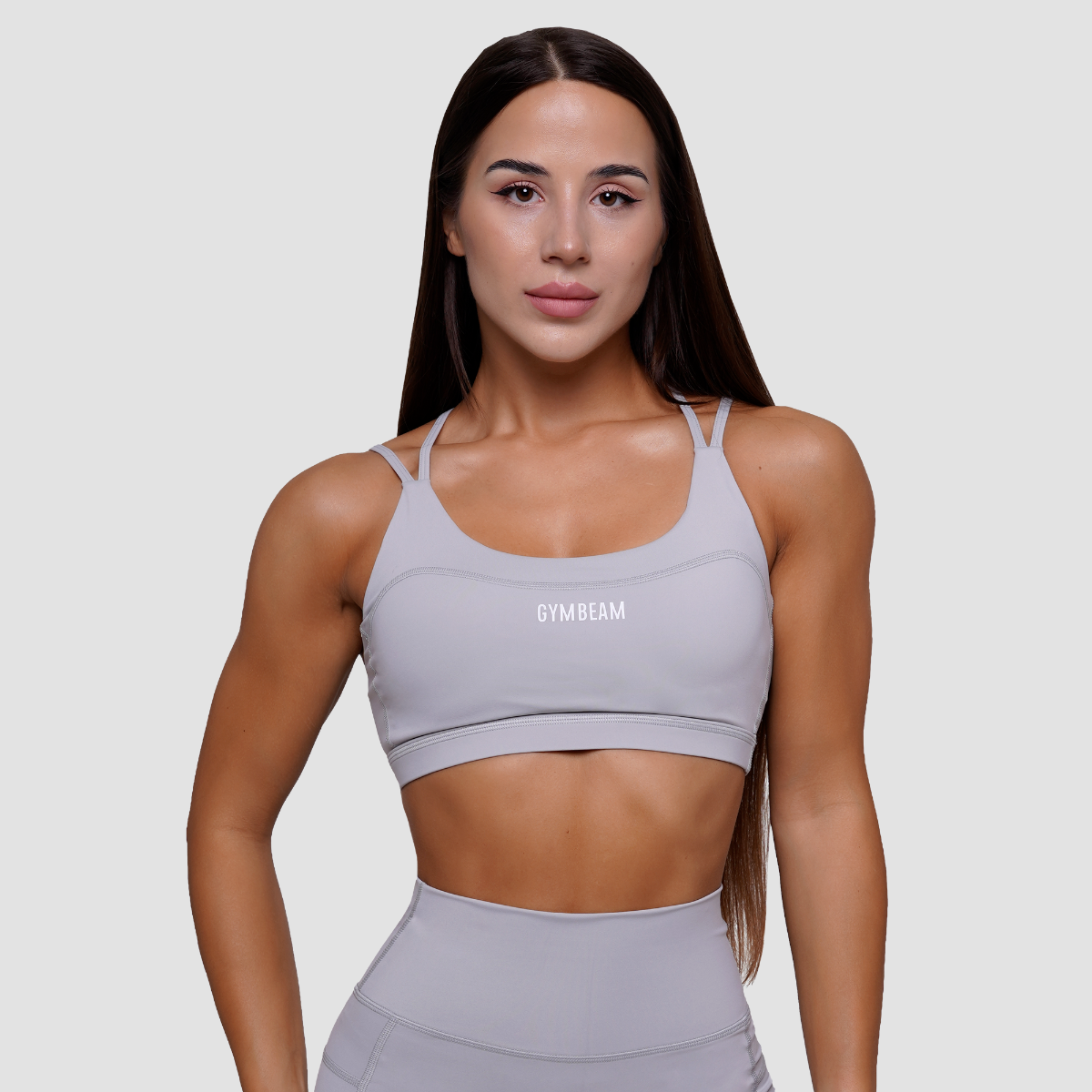 Brassière de sport FIT, couleur gris brume - GymBeam.