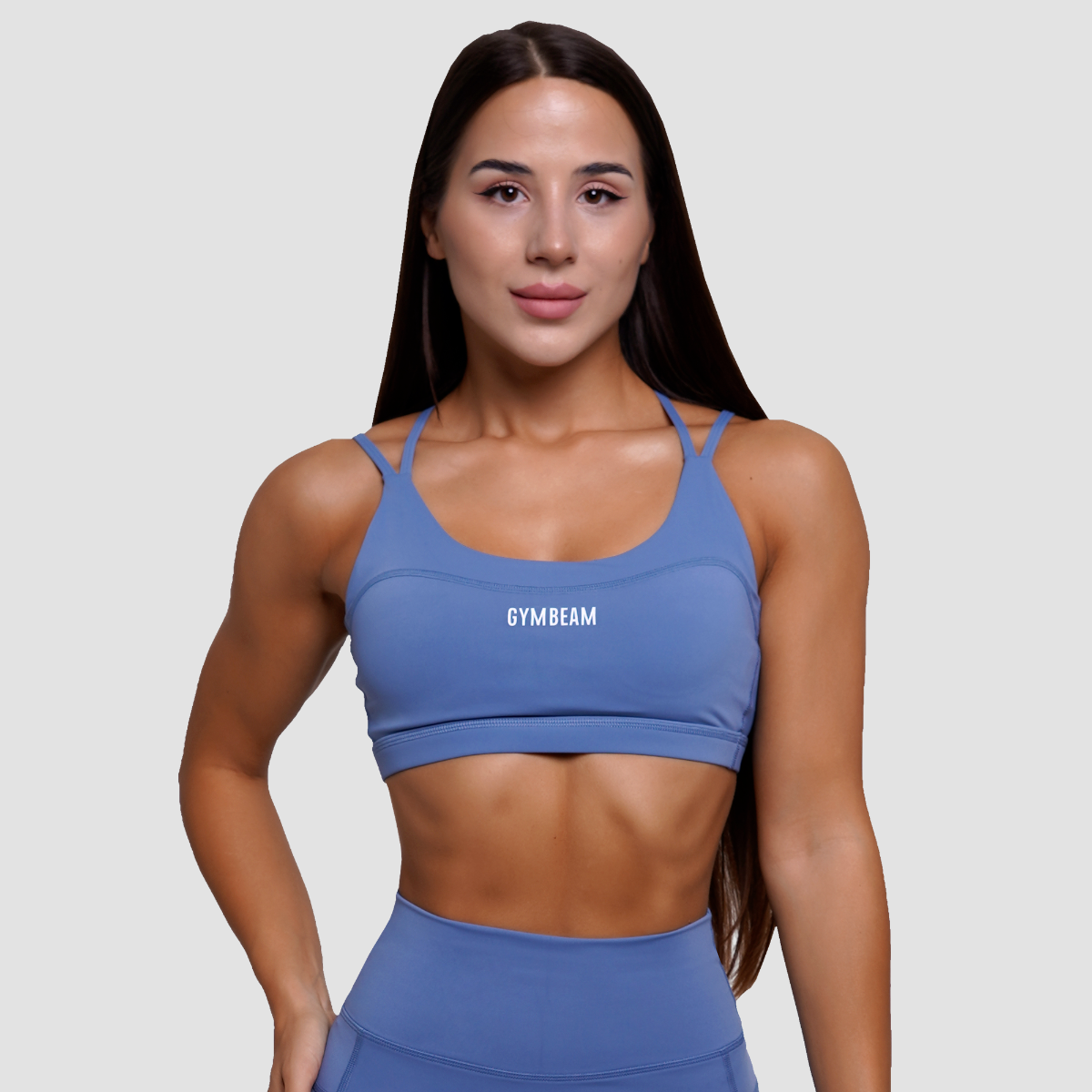 Soutien-gorge de sport FIT, couleur bleu acier – GymBeam.