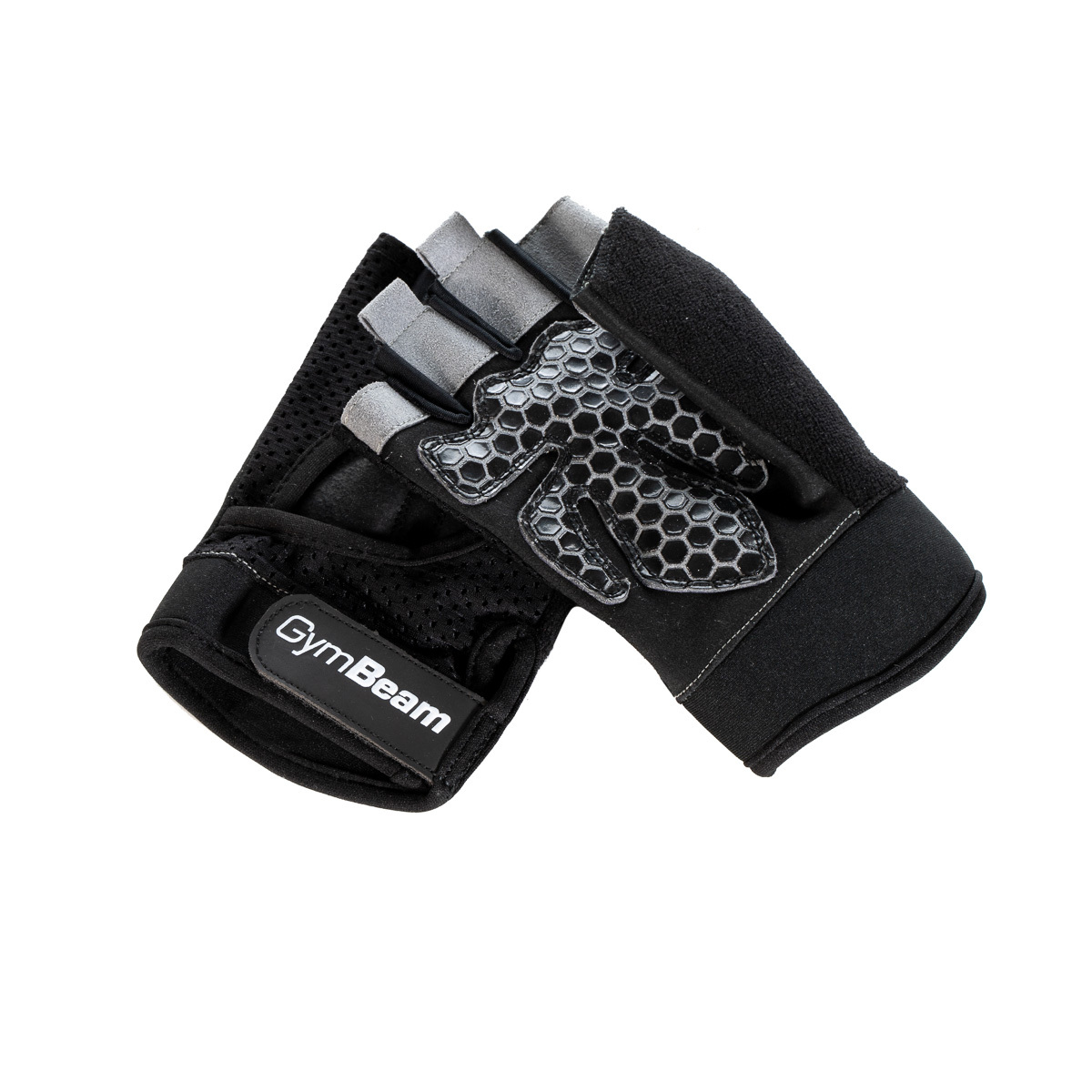 Gants de musculation Grip Fitness, couleur noire - GymBeam.