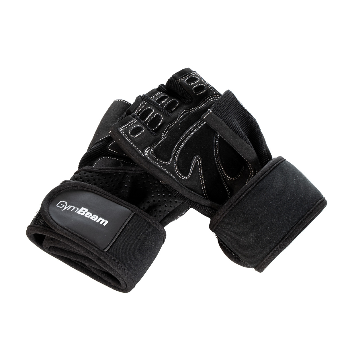 Gants de musculation Wrap Fitness, couleur noire - GymBeam.