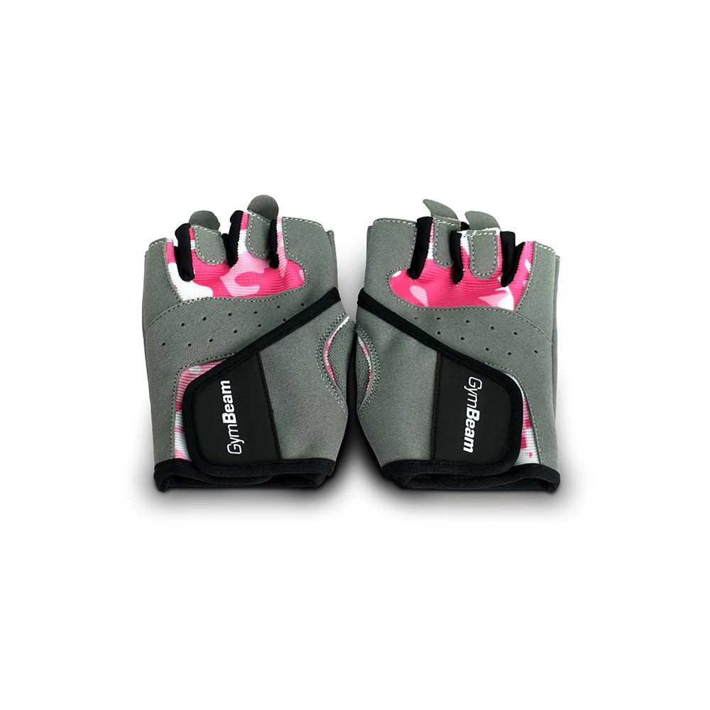 Gants de sport camouflage pour femmes, couleur rose - GymBeam.