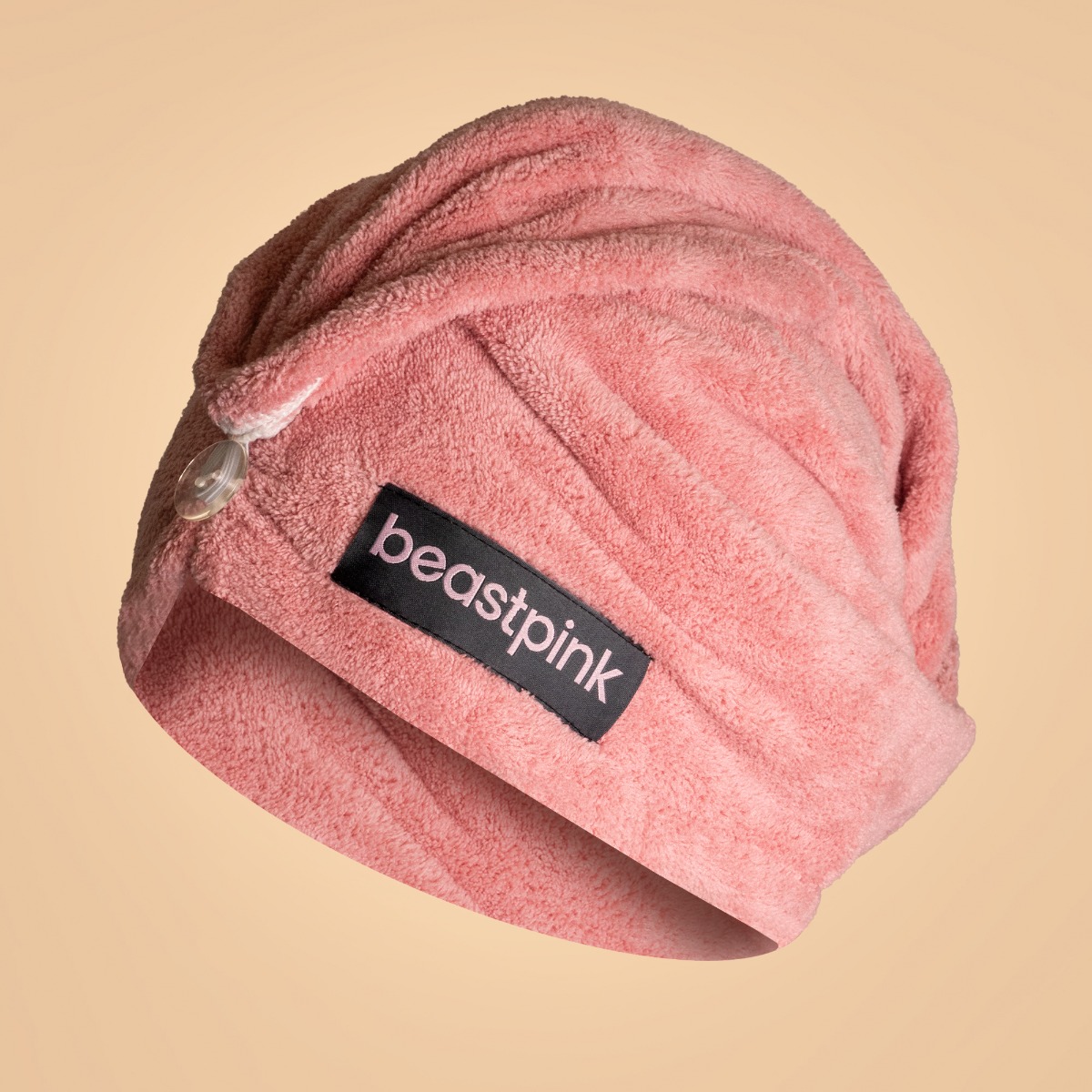 Serviette pour cheveux rose - BeastPink.